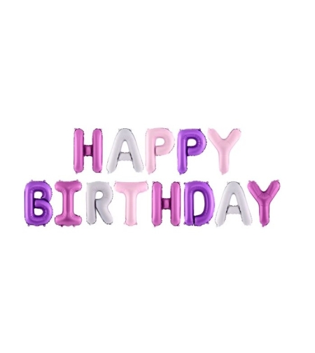 Set baloane folie Flippy, Happy Birthday, 40 cm, multicolor