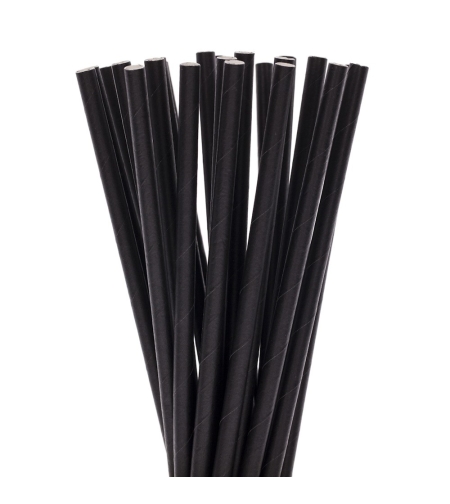 Set 100 Paie, Flippy, din Hartie, 20 cm, Model Uni, Negru