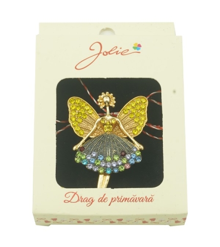 Brosa Multicolora Jolie model Balerina cu Aripi