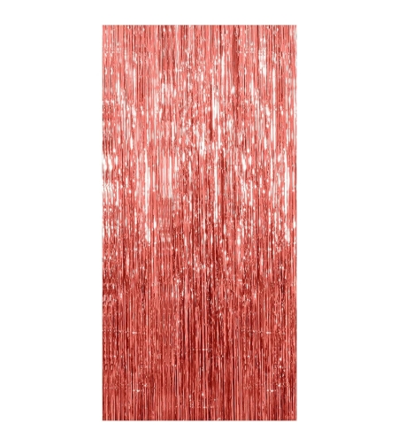 Perdea Franjurata, Flippy, Model Decor Petrecere, pentru Fundal de Poze, Amenajare Colorata a Petrecerii, Dimensiune 100x200 cm, Rose Gold