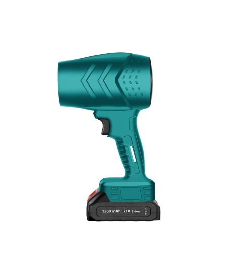 Suflanta de Aer Multifunctionala Portabila, Flippy, Incarcare Auto, pentru Gratar, Masina, Indepartare Frunze si Praf, 1500 mAh, Viteta de Rotatie 25000 RPM, 2 Baterii de Li si Incarcator, Buton Lateral, Turcoaz