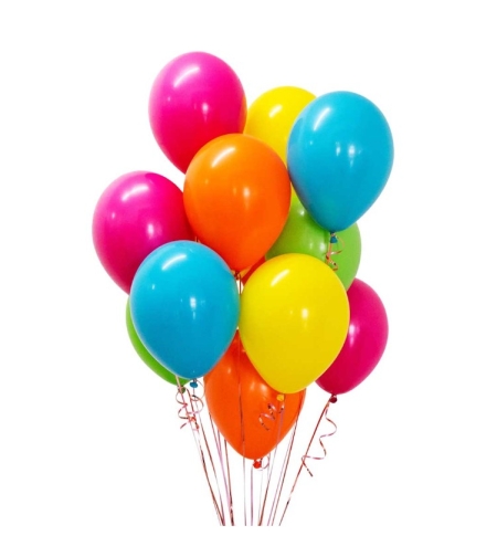 Set 25 Baloane din Latex, Flippy Metalizate, Model Party, 30 cm, Multicolore, 2.8 g