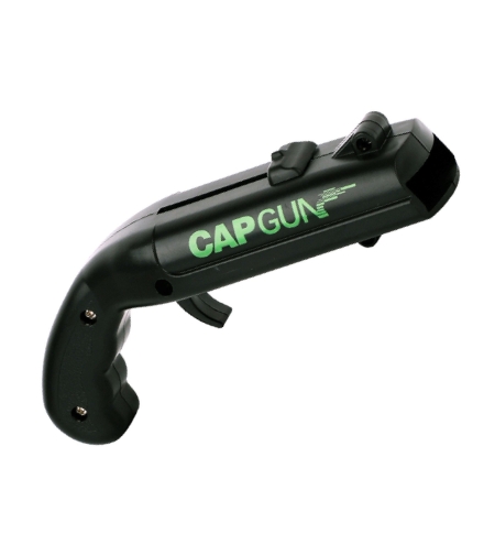 Deschizator de sticle, Flippy, Model Pistol, Plastic, ABS, pentru Dopuri Metalice, 13 x 6 x 3.7 cm, Negru