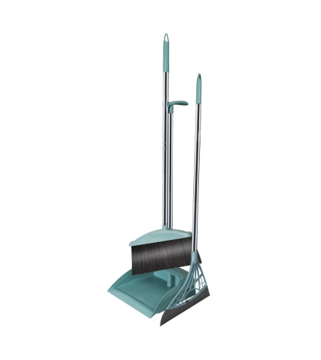 Set matura, faras cu coada si matura silicon, Flippy, Pentru uz casnic, Plastic/Otel, Albastru deschis, 90 x 72 x 100 cm