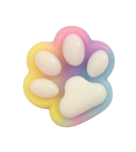 Jucarie Antistres Squishy, Flippy, Labuta de Pisica Squeeze Toys, cu Revenire Lenta, 7.5 cm, Model 270530, Multicolor