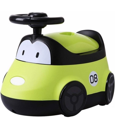 Olita pentru Copii, Flippy, +1an, Portabila, Design Masinuta cu Capac, Model Prietenos, Non-Toxic, Compartiment Detasabil, Usor de Curatat, Verde