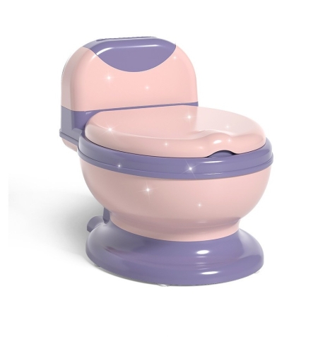 Olita Bebelusi, Flippy, pentru Copii 1 - 8 Ani, Model Toaleta Adulti, Colac Moale PVC, Compartiment Detasabil, Cutie Depozitare Hartie, 34 x 32 x 19 cm, Roz/Mov