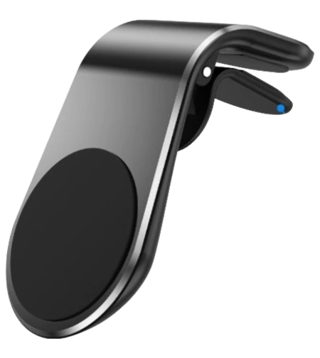 Suport auto Flippy, cu magneti puternici neodim, pentru telefon, tableta, gps, cu prindere pe grila de ventilatie, Negru