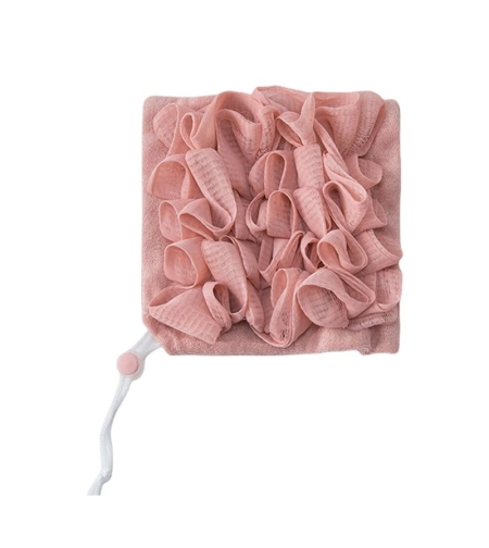 Prosop de Baie, Flippy, 2in1, cu Burete din Plasa, 17 x 17 cm, Roz