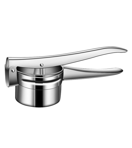 Presa Storcator pentru Fructe si Legume, Flippy, Zdrobitor Manual, Inox, 3 Discuri Interschimbabile, Usor de Stors si de Curatat, Ergonomic, 26.5 x 9.8 x 9.5 cm Argintiu