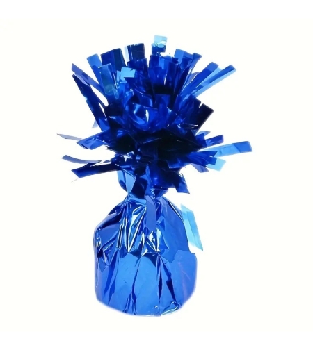 Greutate pentru Baloane cu Heliu, Flippy, din Folie cu Franjuri, 170g, 13 x 5 x 3 cm, Albastru