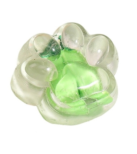 Jucarie Antistres Squishy, Flippy, Labuta de Pisica Pufoasa, cu Revenire Lenta, 7 x 6.5 cm, Model Legume, Multicolor