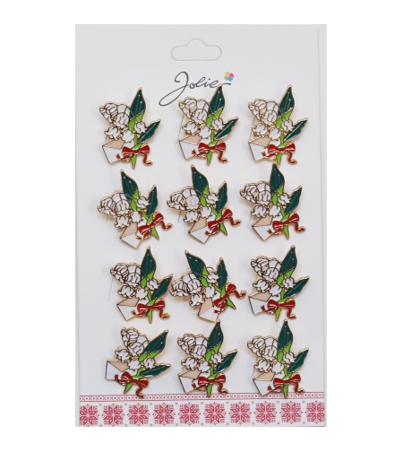 Set 12 Brose Martisor Flori Lacrimioare si Scrisoare