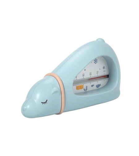 Termometru pentru Baie, Flippy, Plutitor, Rezistent la apa, Multifunctional, Model Urs Polar, 15x7.5x4 cm, Albastru