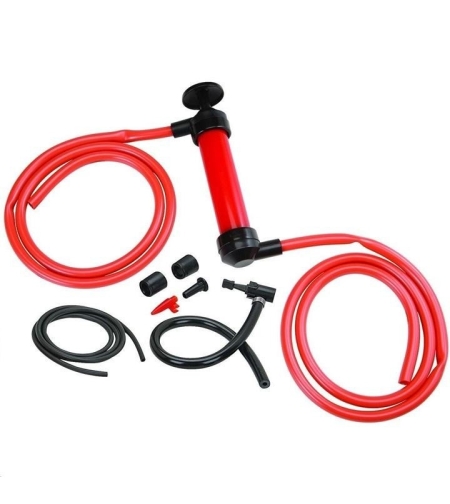 Pompa Manuala pentru Combustibil, Flippy, Pompa pentru Lichide, din Plastic Rezistent,  Debit 5L per minut, 23 × 20 × 3 cm, 380 gr, Rosu