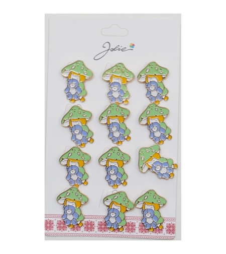 Set 12 Brose Martisor pentru Copii Fata cu Urs de Plus