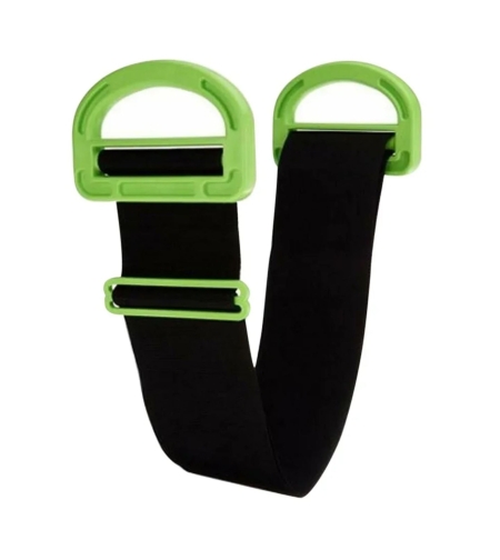 Chinga Tip Banda Elastica Pentru Transportul Obiectelor Grele, Flippy, Lungime Maxima 1.7 m, Greutate de Sustinere 100 kg, Negru/Verde