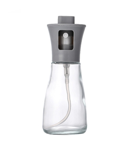 Pulverizator pentru Ulei, Flippy, Pulverizator din Sticla pentru Otet sau Alte Lichide, Simplu Reincarcabil, Multifunctionale, 17.3 x 5.6 cm, Capacitatea 170 ml, Gri