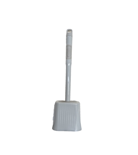 Perie de Toaleta, Flippy, cu Recipient pentru Lichid, perie din TPR, Montare fara Perfoare, 12 x 6.5 x 40 cm, Gri