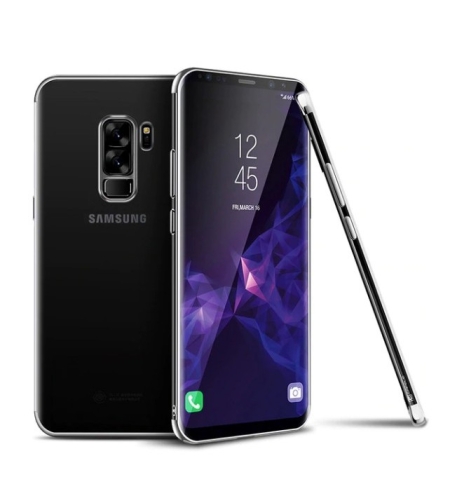 Husa Samsung Galaxy S9 Transparent cu Margini Argintii