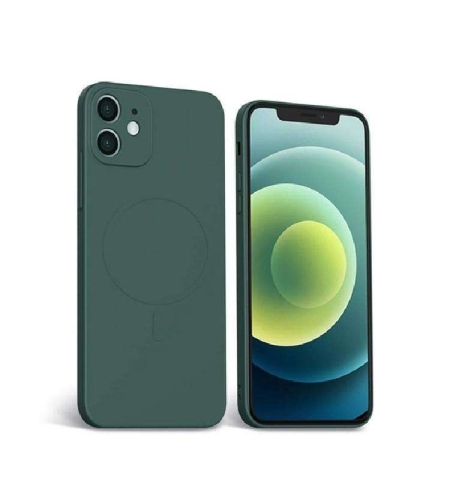 Husa protectie Flippy compatibila cu Apple iPhone 12 Pro Mag Safe Silicone Verde