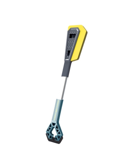 Racleta Auto pentru Zapada cu Doua Capete, Flippy, Universala, Deszapezire Masina, cu Maner Lung, Ergonomica, Detasabila, pentru Geamuri si Caroserie, Usor de Utilizat, 67x12.5 cm, Albastru