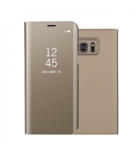 Husa Samsung Galaxy J5 2017 Flip Cover Oglinda Auriu