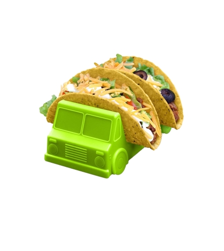 Suport pentru Taco, Flippy, Model Autobuz, 14 x 7.5 x 6.5 cm, din PP, Verde