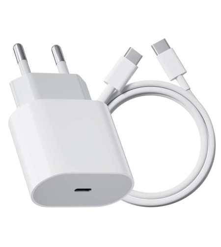 Incarcator Super Fast Charge, Flippy, Incarcator Fast Charge Compatibil Apple, 35 W, USB-C Adaptor, Cablu inclus USB-C, Alb