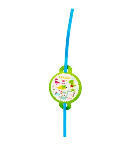 Set 10 Paie, Flippy, Colectia Dino Park, 26 x 7 cm, din Carton/Plastic, Multicolor