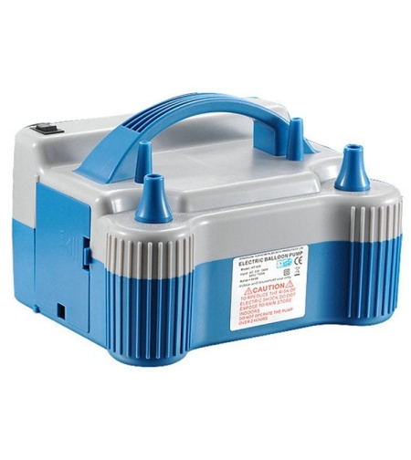 Pompa Electrica de Umflat Baloane, Flippy, cu Doua Iesiri, 220V, Putere 700W, Accesorii petrecere, Albastru-Gri