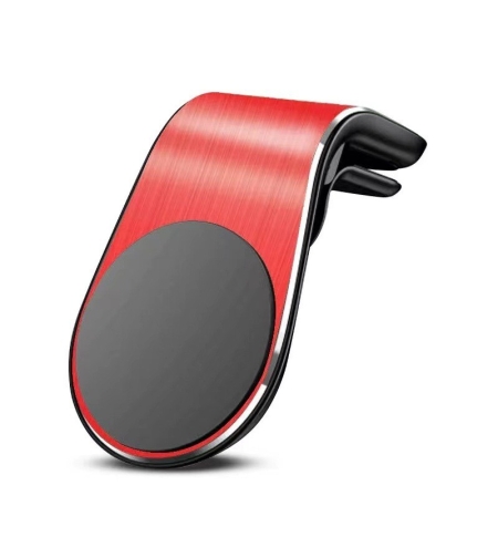 Suport de Telefon, Flippy, pentru Ventilatie, din ABS si Magnet, 3.8 x 3.7 x 6.2 cm, Universala, Rosu