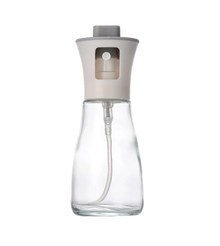 Pulverizator pentru Ulei, Flippy, Pulverizator din Sticla pentru Otet sau Alte Lichide, Simplu Reincarcabil, Multifunctionale, 17.3 x 5.6 cm, Capacitatea 170 ml, Alb