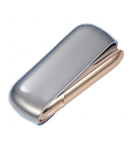 Husa Flippy pentru IQOS 3.0 DUO, de Protectie, Anti Soc si Zgarieturi, din Plastic, 12 x 4.5 cm, Albastru Transparent