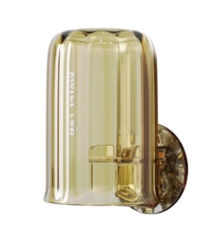Suport Multifunctional 2 in 1, Pahar si Suport pentru Periuta de Dinti, Flippy, Plastic, Dimensiune: 10.4 x 7.3 x 7.3 cm, Maro Galbui