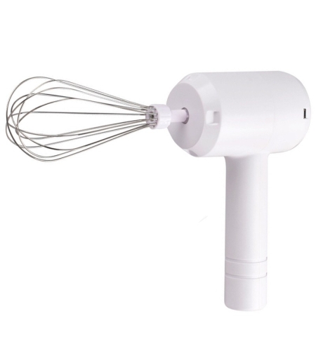 Mixer Electric fara Fir, Flippy, pentru Uz Casnic, pentru Oua Smantana Frisca, Maner Plastic, Usor de Utilizat si Depozitat, 3 Accesorii, Alb
