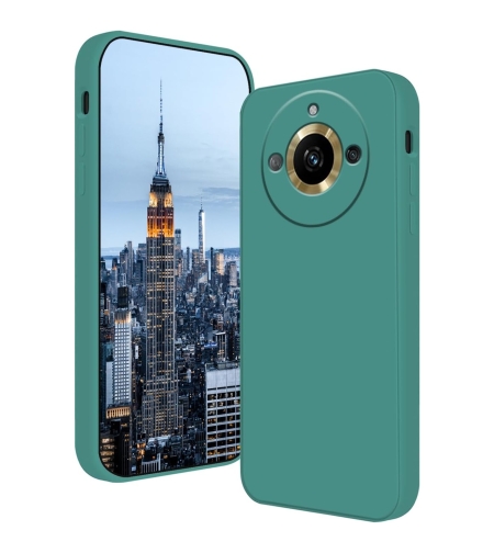 Husa de Protectie, Flippy, pentru Realme 11 Pro Plus, Liquid Silicone, cu Microfibra pe Interior, Protectie Antisoc, Compatibil Incarcare Wireless, Verde