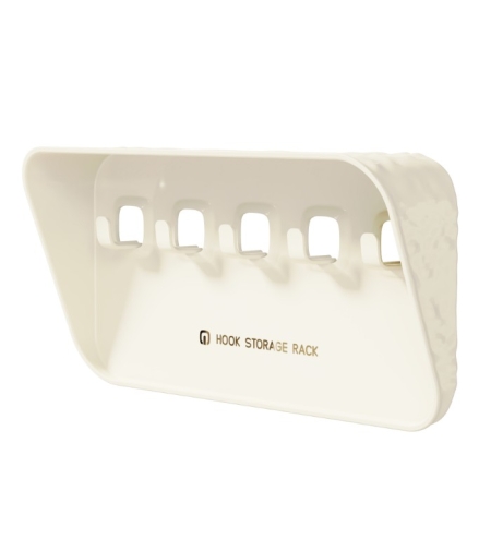 Raft de Depozitare cu Carlig, Flippy, Pentru Chei, Bijuterii, 20.3 x 4.6 x 10.3 cm, Alb