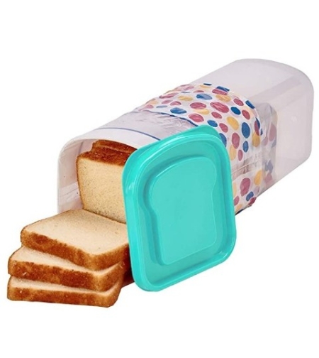 Cutie Depozitare Paine, Flippy, din Plastic, 34 x 13 cm, Pastreaza Prospetimea, Capac Verde