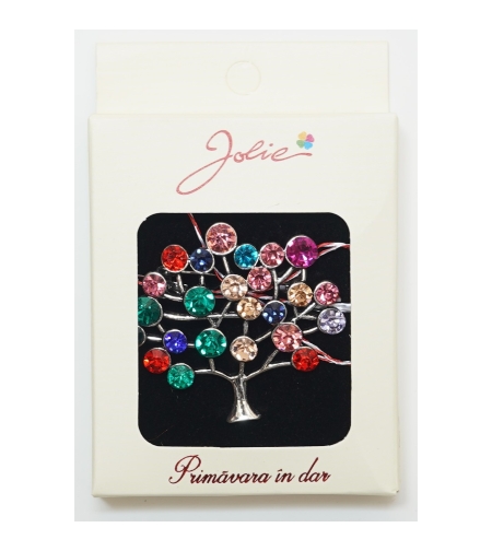 Martisor Brosa Medie, Multicolora, Dimensiune Brosa Aprox 5 cm, Material Metal, Model 11