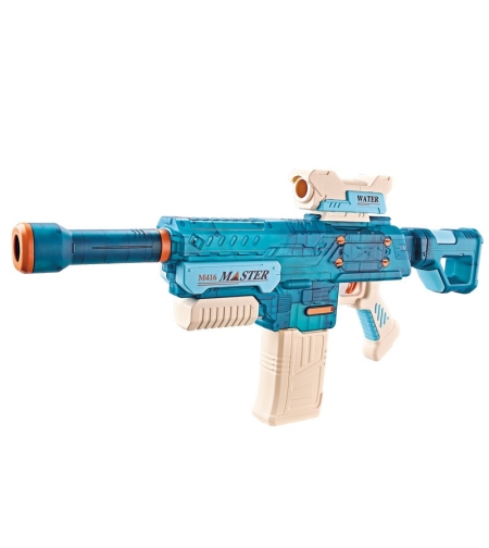 Pistol cu Apa Electric, Flippy, +6 Ani, Rezervor 500 ml, Incarcare USB, din Plastic, 69 x 5.5 x 30 cm, Albastru