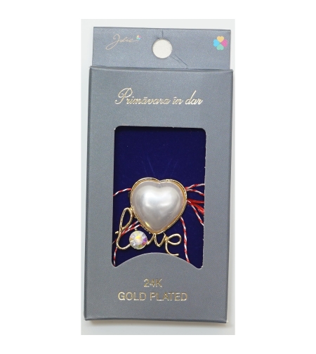Martisor Brosa Placata cu Aur 24K, Dimensiune Brosa Aprox 2- 3 cm, Model 24