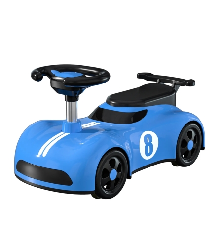 Masina pentru Copii, Flippy, 1-3 ani, Impingere, Bluetooth, Muzica, din ABS, 4 Roti, Inaltime Sezut 22 cm, Albastru