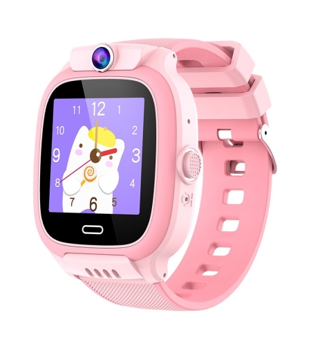 Ceas Smartwatch Flippy, Pentru Copii, Model Y36, cu Functie Telefon, 4G, Localizare LBS, Istoric Traseu, Monitorizare Spion, Apel Video, Rezistent la Apa, Roz