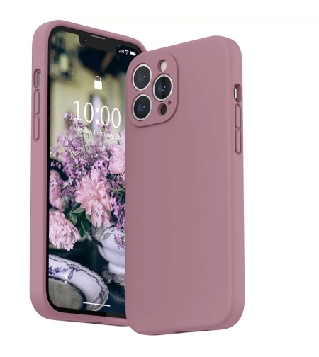 Husa protectie Flippy compatibila cu Apple iPhone 13 Liquid Silicone Mov