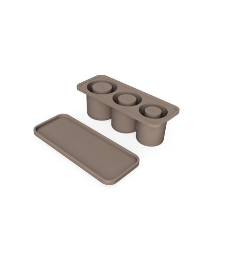 Forma pentru Gheata, Flippy, din Silicon, cuburi de gheata, forme rotunde, inghetare rapida, 20.7 x 8.4 x 6.5 cm Maro