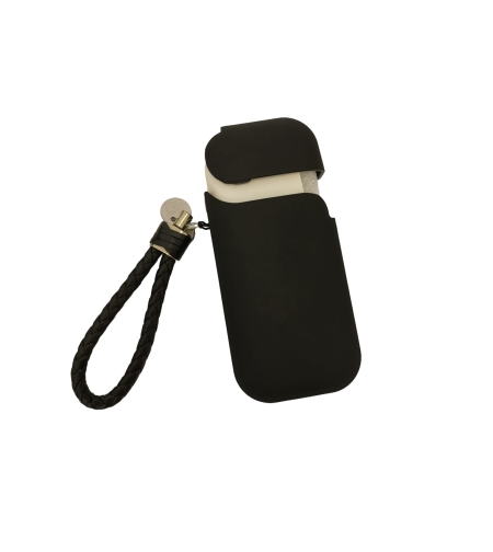 Husa Flippy pentru IQOS 2.4 Plus, Capac de Protectie, Anti Soc si Zgarieturi, Full Body, din Plastic cu Agatatoare, 11.5 x 5 x 2.3 cm, Negru