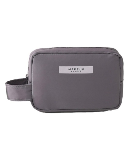 Portfard, Flippy, cu Maner, Material Impermeabil, pentru Cosmetice, 16 x 11 x 7 cm, Gri