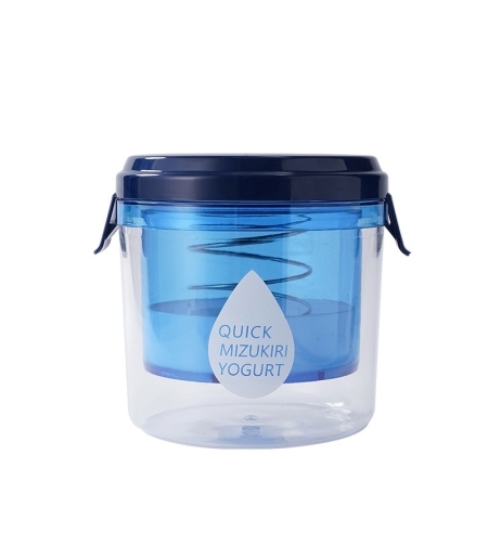 Kit Presa Pentru Branza, Flippy, Filtru de Iaurt, Strecuratoare de Iaurt Grecesc, Filtru de Lapte, 15x14x15 cm, Albastru