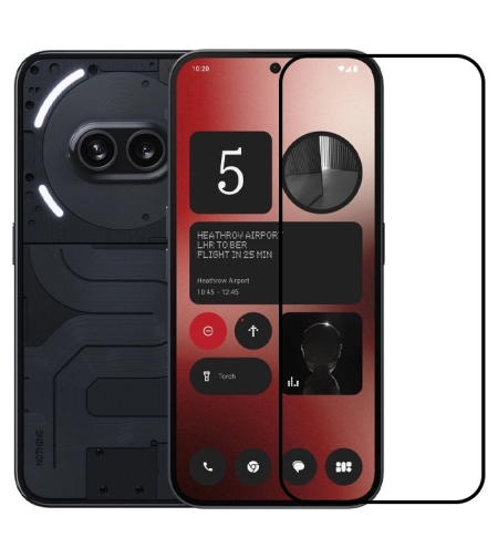 Folie Sticla Securizata, Flippy, Compatibila cu Nothing Phone 2a, Full Glue, Margini Negre, Transparent